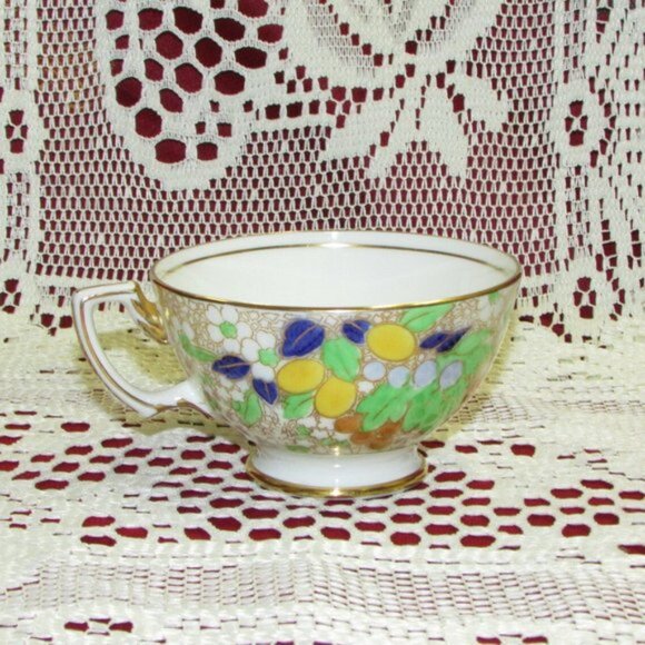 Adderley Vintage Bone China Teacup Ornate Floral Gold Gilt Cup Elegant - Picture 2 of 5